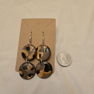 Leopard Print Dangle Earrings